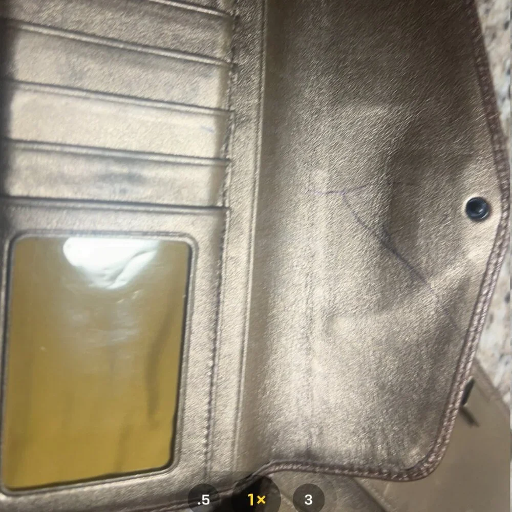 Coach Maggie #14313 Metallic Bronze Leather Bag & Wallet